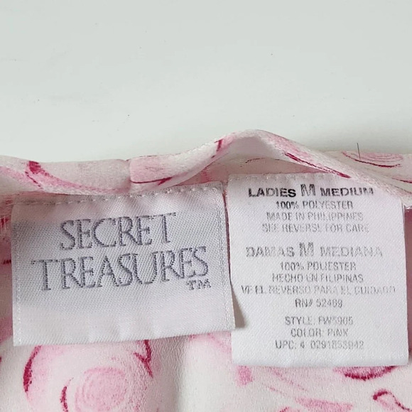 Secret Treasures Chiffon Womens Robe Rose Flower Print Size M - Picture 7 of 7